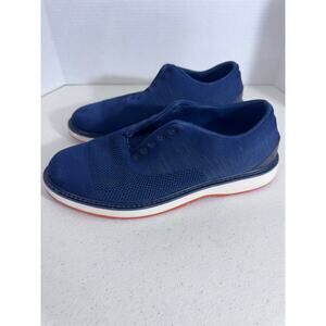 "SWIMS" Mens Barry Oxford‎ Navy Knit Mesh Dress Lace Up NO INSOLES NO LACES SZ 9